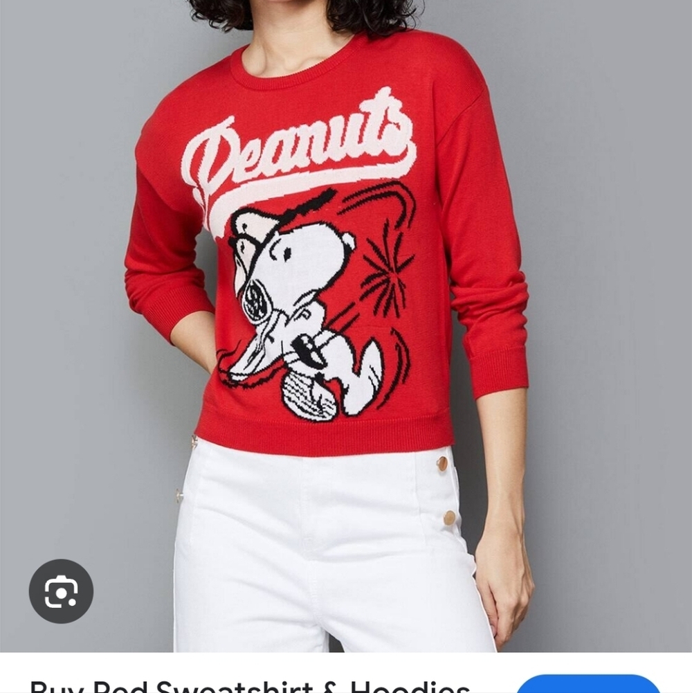 Red Peanuts Snoopy Sweater Size XS